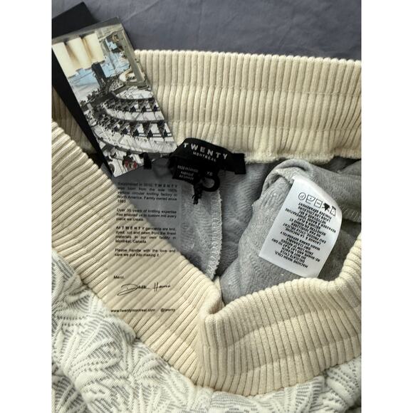 Twenty Montreal Agave Print 3D Blister Knit Pants Cream XS Women’s Designer - Picture 11 of 14